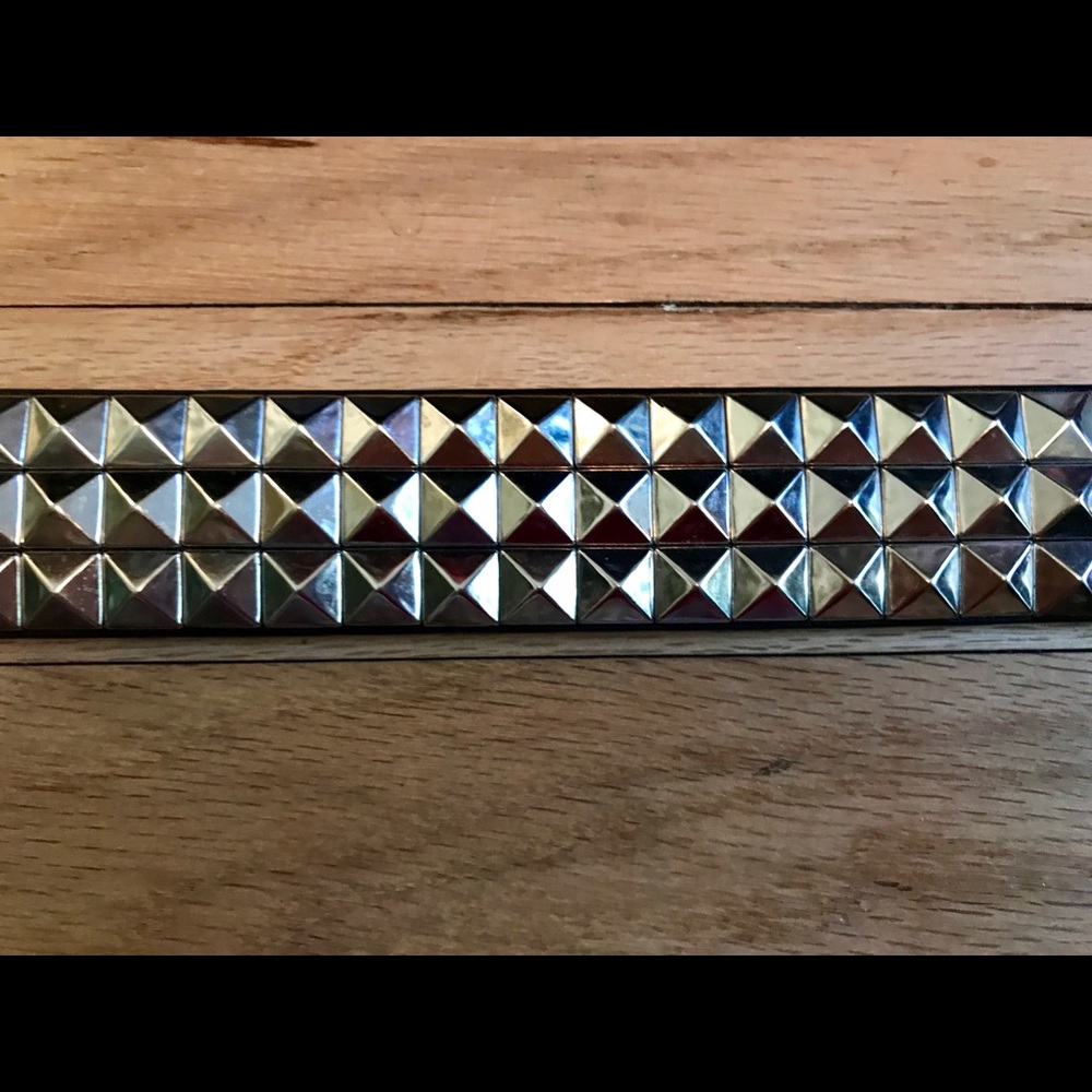 Studded leather belt